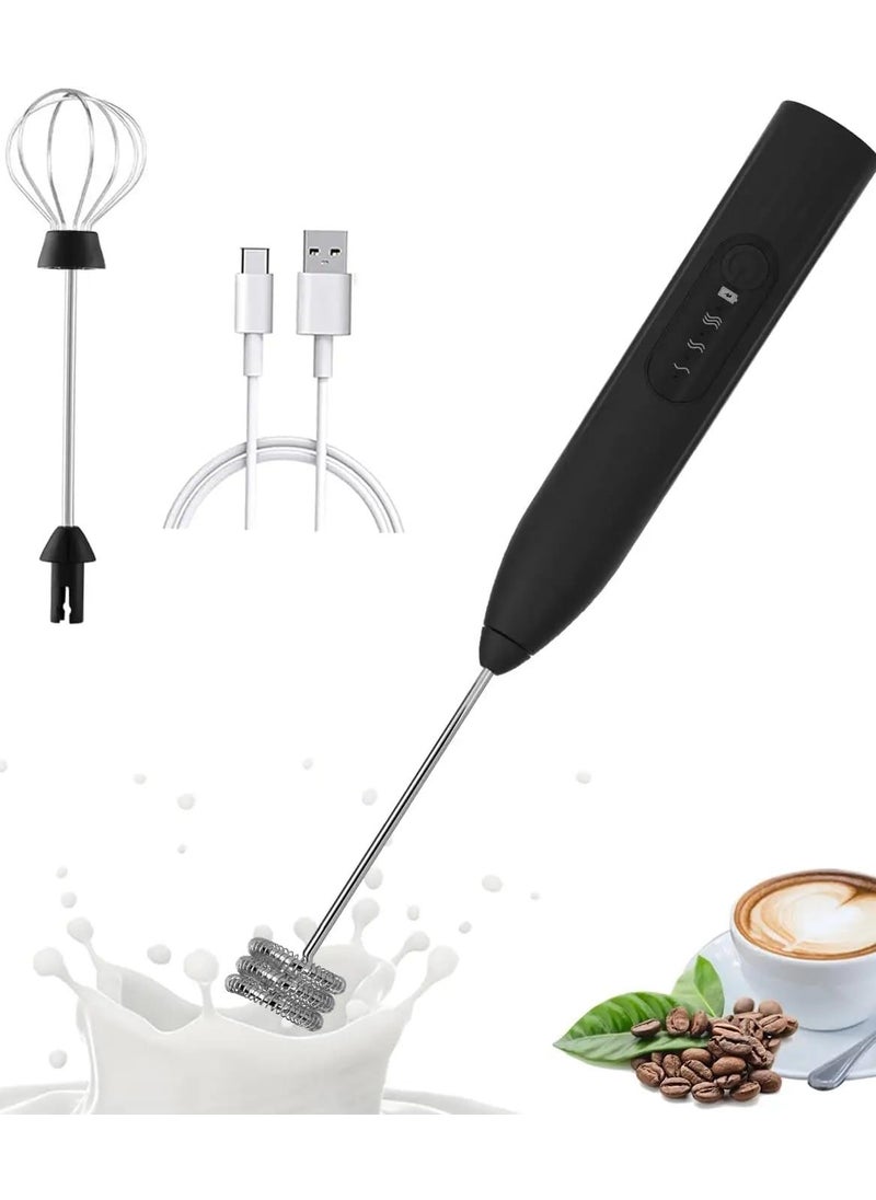 ANISTOLL Milk Frother Hand Blender Coffee Frother Electric Stainless Steel USB Rechargeable Milk Frother Suitable for Coffee Cappuccino Electric Blender Egg Hand Blender Whisker Electric Blender
