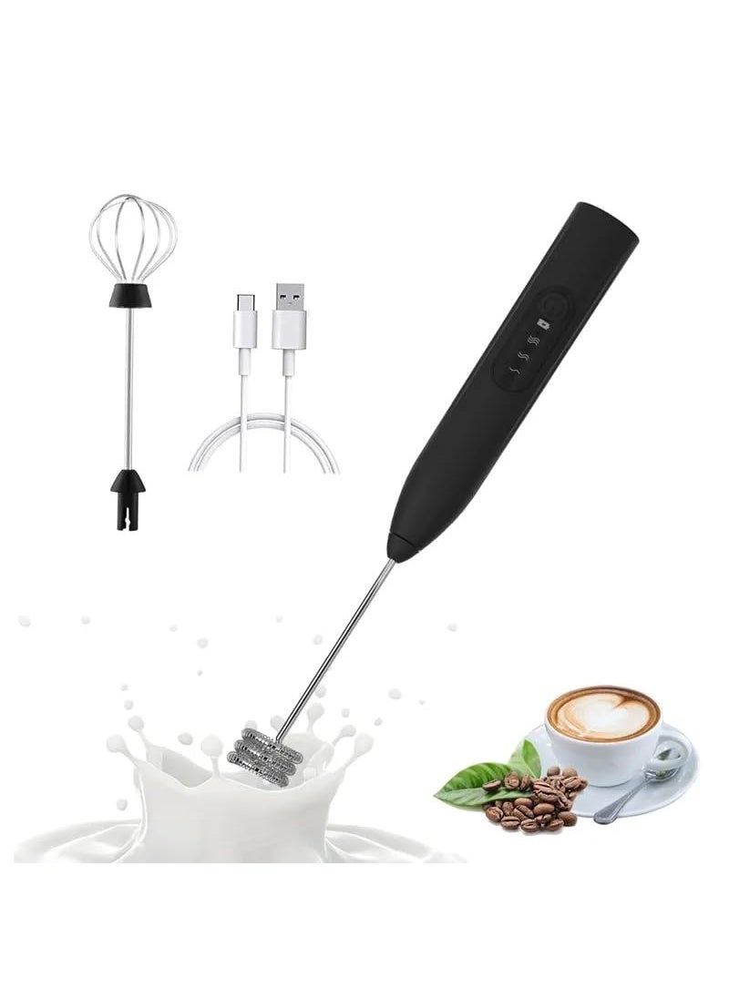 ANISTOLL Milk Frother Hand Blender Coffee Frother Electric Stainless Steel USB Rechargeable Milk Frother Suitable for Coffee Cappuccino Electric Blender Egg Hand Blender Whisker Electric Blender