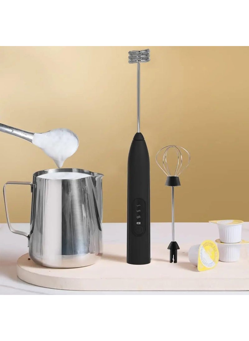 ANISTOLL Milk Frother Hand Blender Coffee Frother Electric Stainless Steel USB Rechargeable Milk Frother Suitable for Coffee Cappuccino Electric Blender Egg Hand Blender Whisker Electric Blender