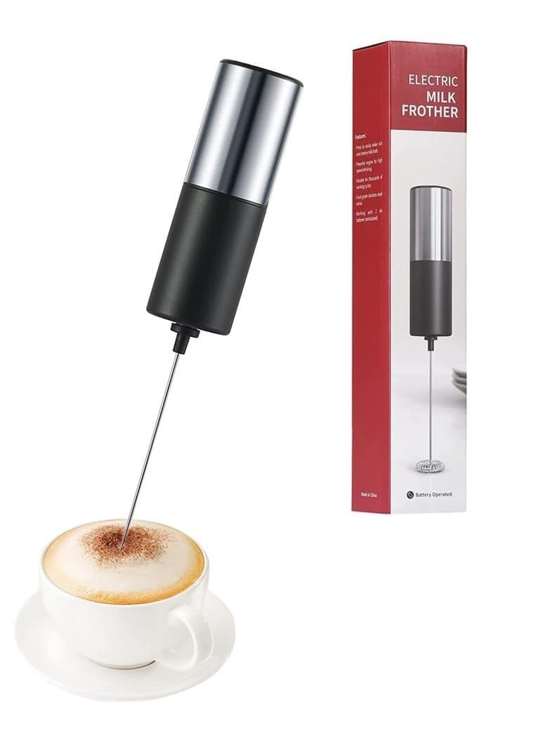 RYUHDA Handheld Coffee Frother Electric Milk Frother for Lattes Shakes Mini Foamer for Cappuccino Frappe Matcha Egg Beater Hand Blender Electric Milk Frother 1 Black B03 Standard