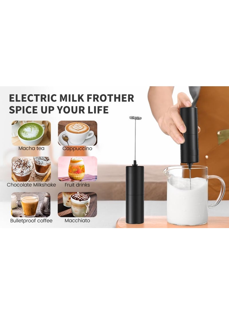 RYUHDA Handheld Coffee Frother Electric Milk Frother for Lattes Shakes Mini Foamer for Cappuccino Frappe Matcha Egg Beater Hand Blender Electric Milk Frother 1 Black B03 Standard