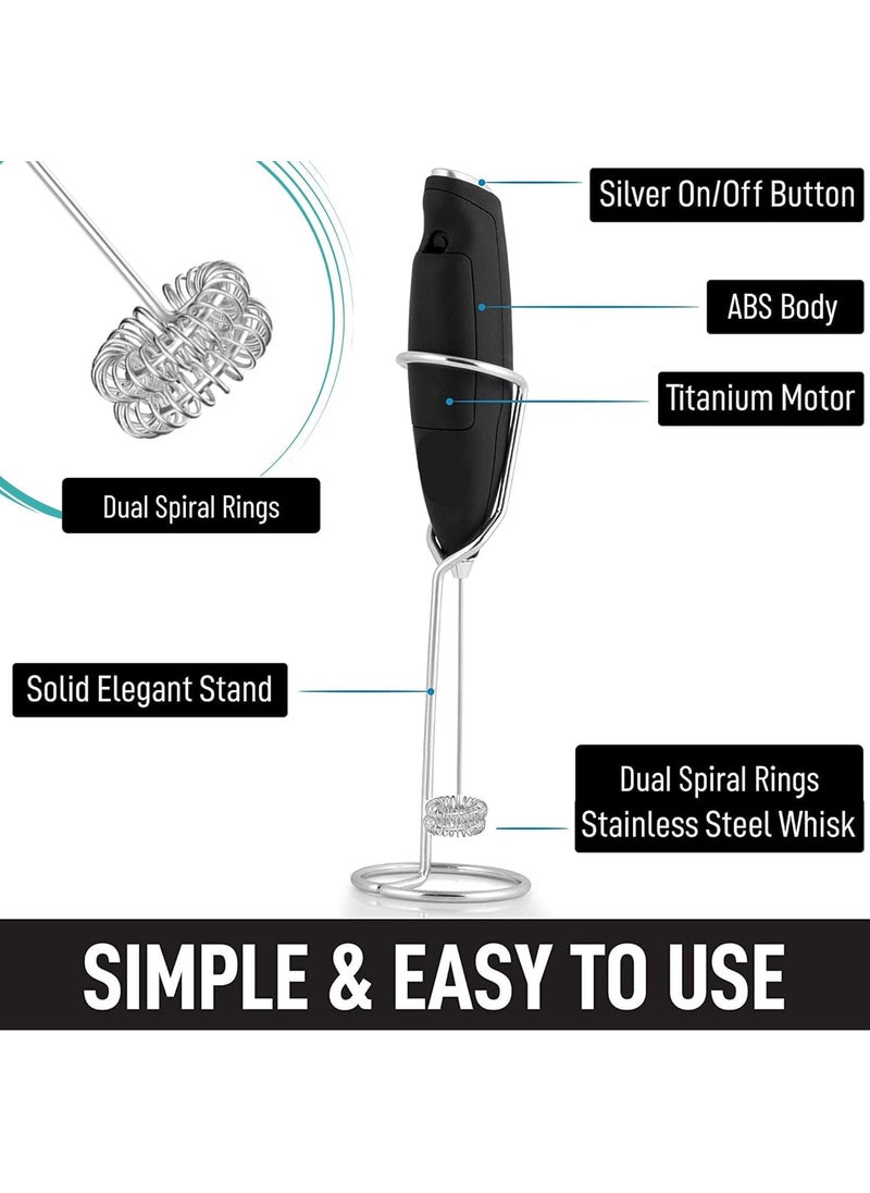 RYUHDA Handheld Coffee Frother Electric Milk Frother for Lattes Shakes Mini Foamer for Cappuccino Frappe Matcha Egg Beater Hand Blender Frother for Milk Coffee Plastic MulticolorM03