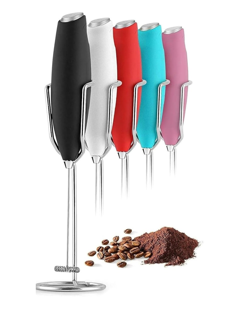 RYUHDA Handheld Coffee Frother Electric Milk Frother for Lattes Shakes Mini Foamer for Cappuccino Frappe Matcha Egg Beater Hand Blender Frother for Milk Coffee Plastic MulticolorM03