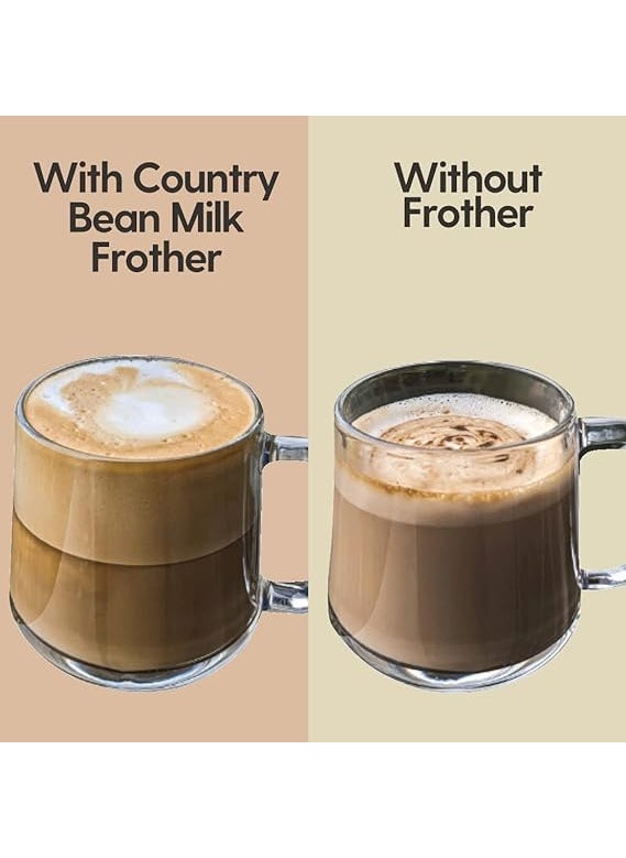 DZOVAGS Stainless Steel Milk Frother for Hot and Cold Coffee Coffee Foam Maker Double Froth Pump 400Ml