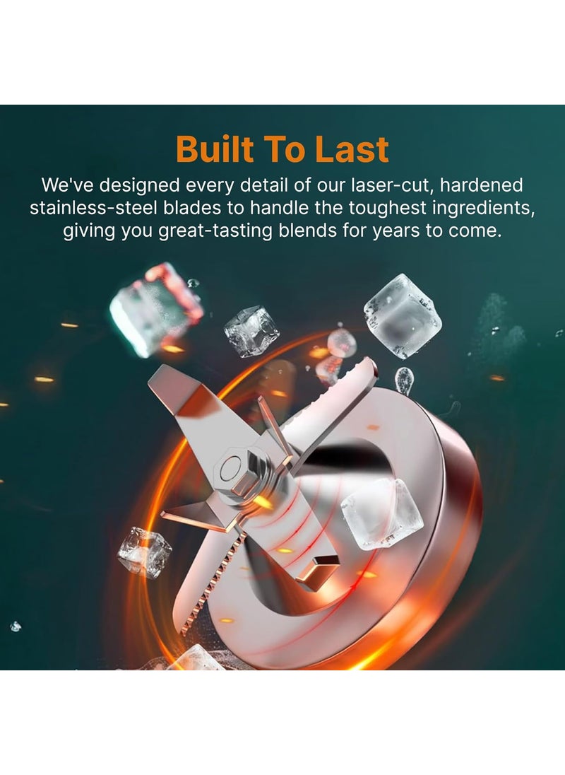 FUMATO Commercial Blender 2200W Heavy Duty High Power Speed 100 Copper Motor Pulse Function 6Leaf SS Blade 2L Unbreakable Jar