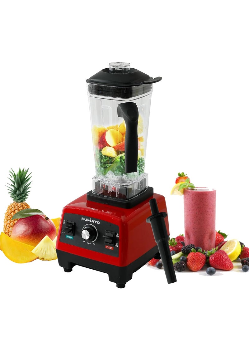 FUMATO Commercial Blender 2200W Heavy Duty High Power Speed 100 Copper Motor Pulse Function 6Leaf SS Blade 2L Unbreakable Jar