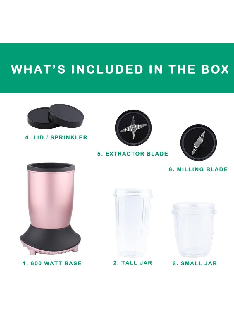 Padmashree NutriMix Juicer Blender Chopper 22000 RPM 450 W MixerGrinder Stainless Steel Blades 3 Unbreakable Jars with 2 Detachable Blades 1 Year Warranty 3 Lids Rosegold_Black