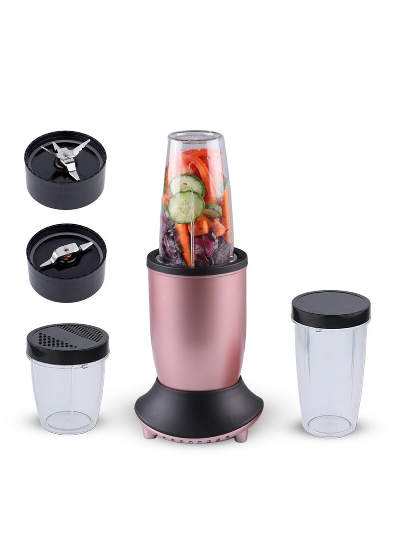 Padmashree NutriMix Juicer Blender Chopper 22000 RPM 450 W MixerGrinder Stainless Steel Blades 3 Unbreakable Jars with 2 Detachable Blades 1 Year Warranty 3 Lids Rosegold_Black