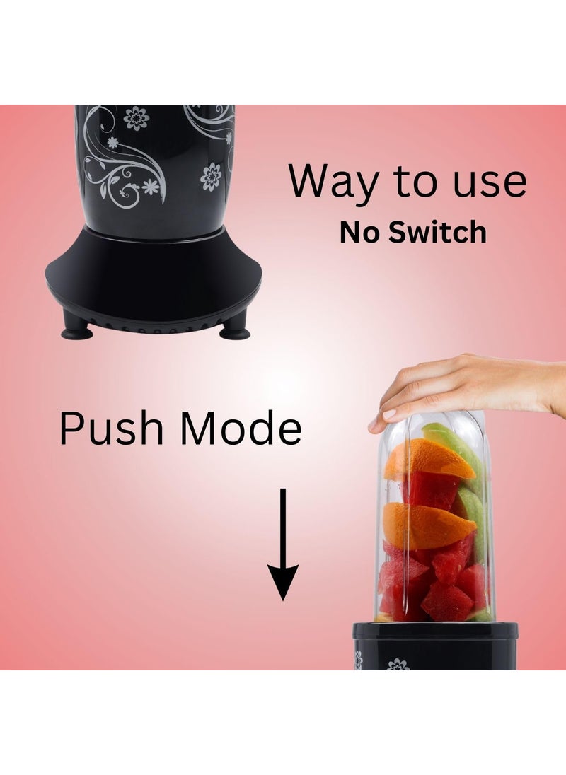 Padmashree Nutri Blender Bullet Mixer Grinder Juicer 600 Watts MultiFunctional 3 Jars With 2 Blades 20000 RPM Full Copper Motor 3 Storage Jar for Smoothies Coffee Soup 2Year Warranty Red