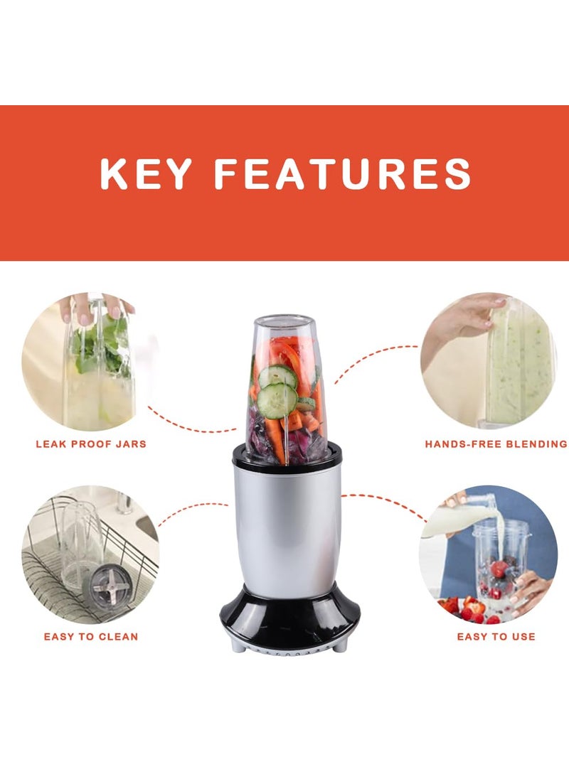 Padmashree NutriMix Juicer Blender Chopper 22000 RPM 450 W MixerGrinder Stainless Steel Blades 2 Unbreakable Jars with 2 Detachable Blades 1 Year Warranty 3 Lids Purple