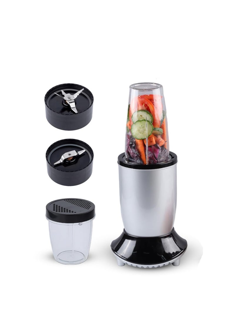 Padmashree NutriMix Juicer Blender Chopper 22000 RPM 450 W MixerGrinder Stainless Steel Blades 2 Unbreakable Jars with 2 Detachable Blades 1 Year Warranty 3 Lids Purple
