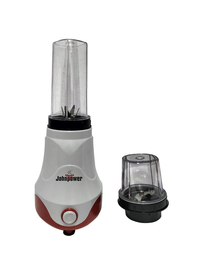 Johnpower John Nutri Mixer Blender DLX 500watt 2 Steel Jar White