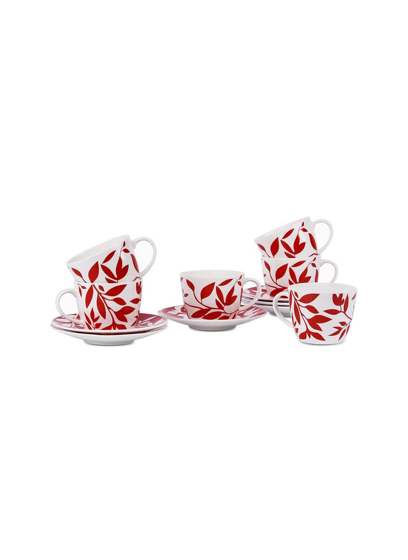 Dandy lines England by DATA Bone China Royal Cups And Saucers In Marrakech 53008 Pack Of 12 200 Ml Multicolor