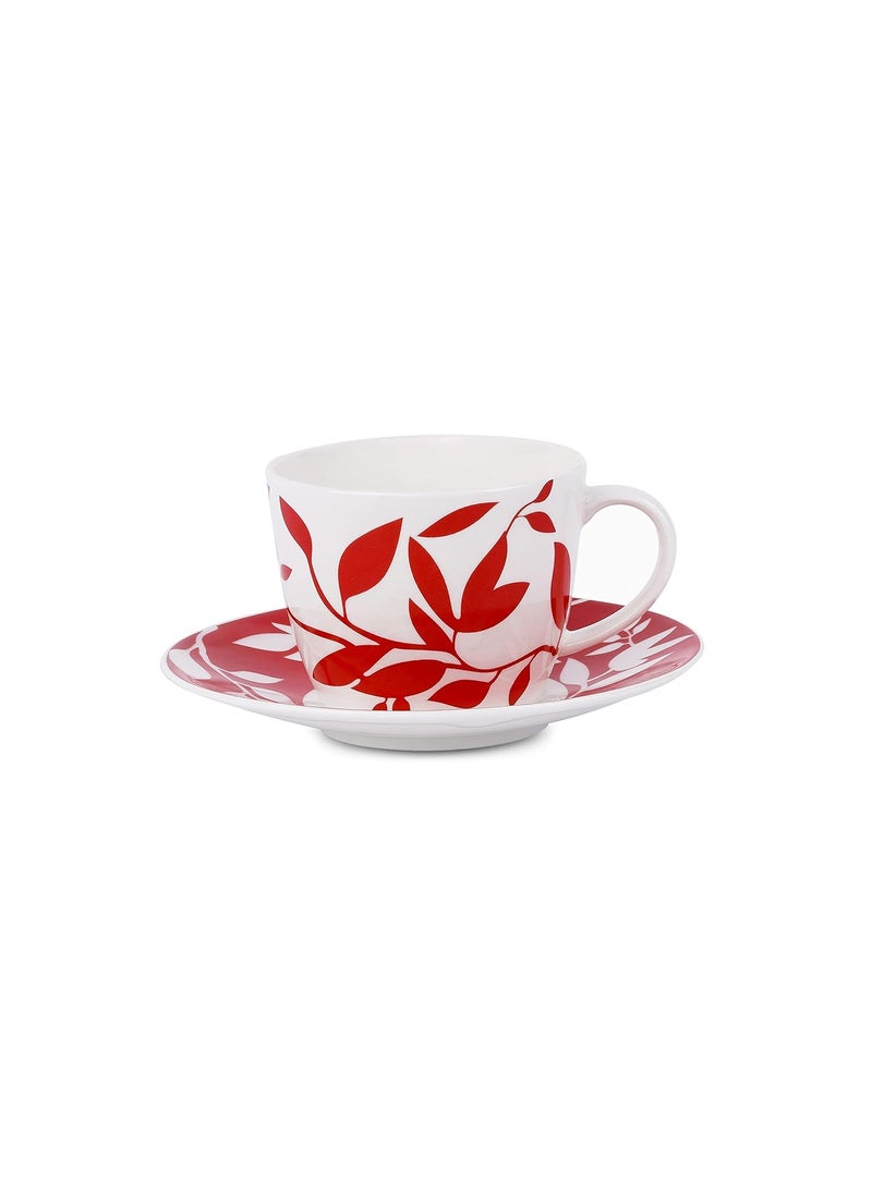 Dandy lines England by DATA Bone China Royal Cups And Saucers In Marrakech 53008 Pack Of 12 200 Ml Multicolor