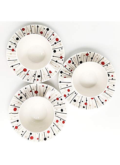 Dandy lines England by DATA Rani Cups and Saucers with Abstract Dots Tea Cup and Saucer Set Mugs and Saucers 51003 Pack of 12