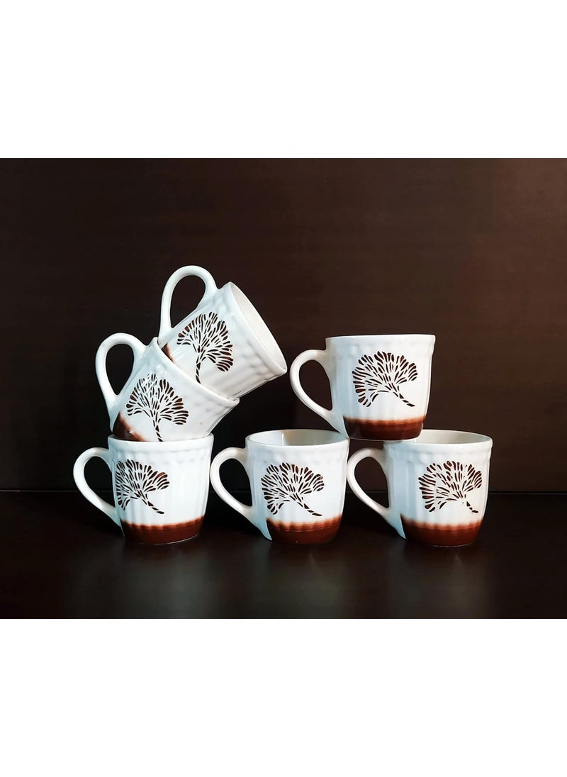 MOODY PANDA TreeBlossom Set of 6 Cups Cup Set of 6 Tea Cups Ceramic