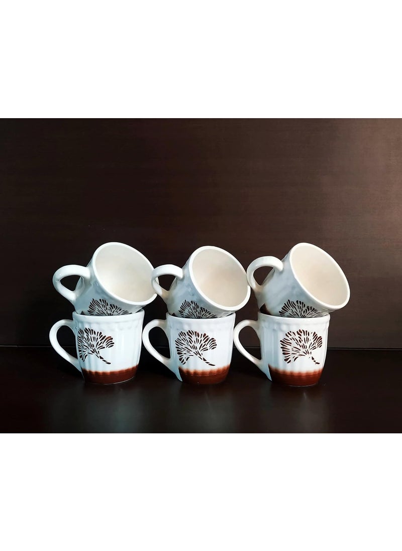 MOODY PANDA TreeBlossom Set of 6 Cups Cup Set of 6 Tea Cups Ceramic