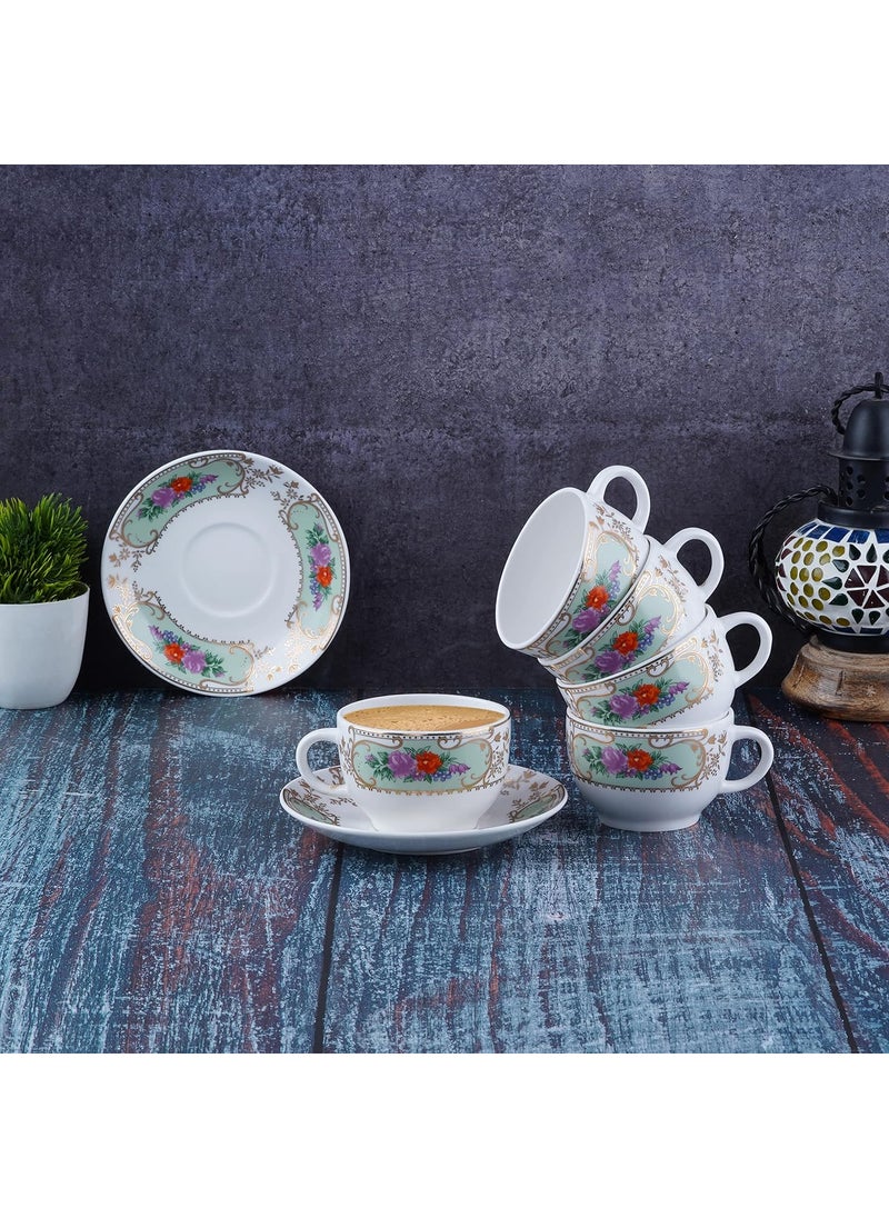 Dandy Lines Rani Cups and Saucers Jaipur Gold 2005 Pack of 12