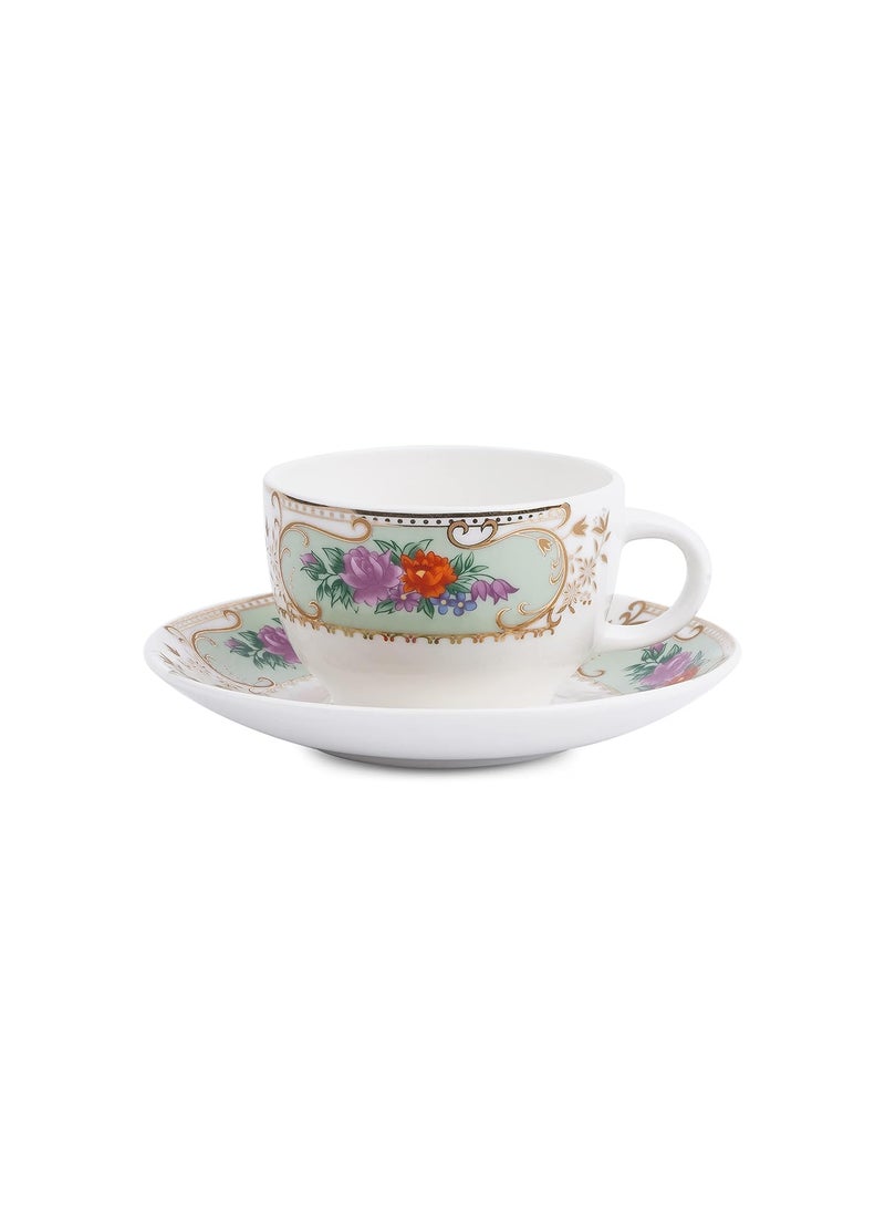 Dandy Lines Rani Cups and Saucers Jaipur Gold 2005 Pack of 12