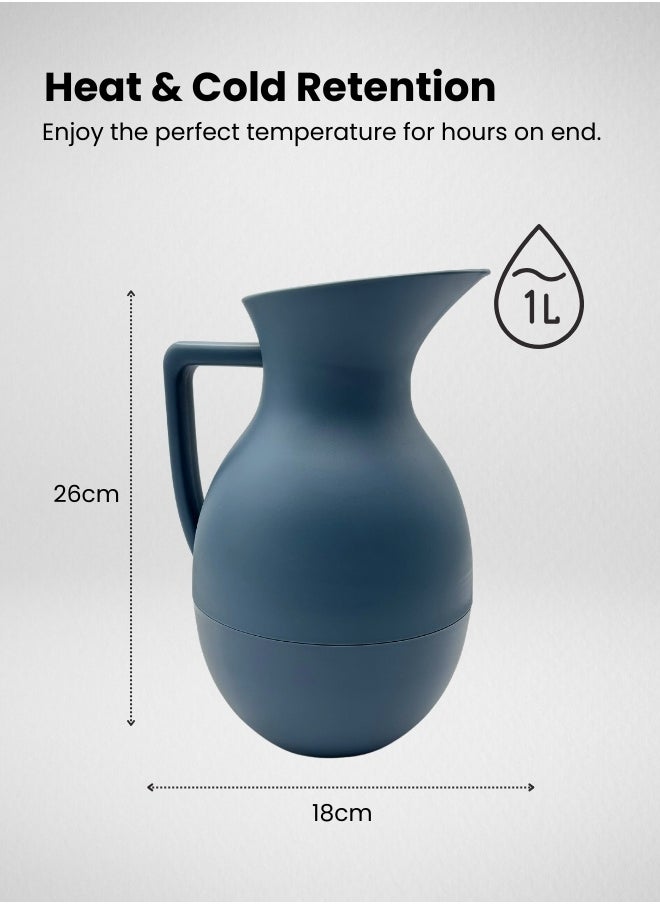 Vacuum Jug Tea Water Coffee 1 Liter Soft Blue