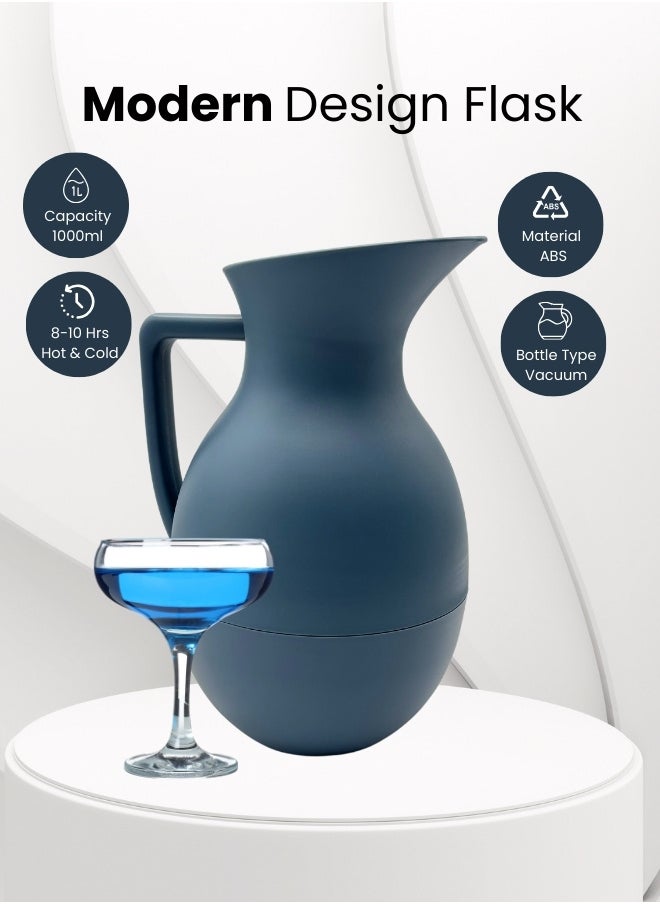 Vacuum Jug Tea Water Coffee 1 Liter Soft Blue
