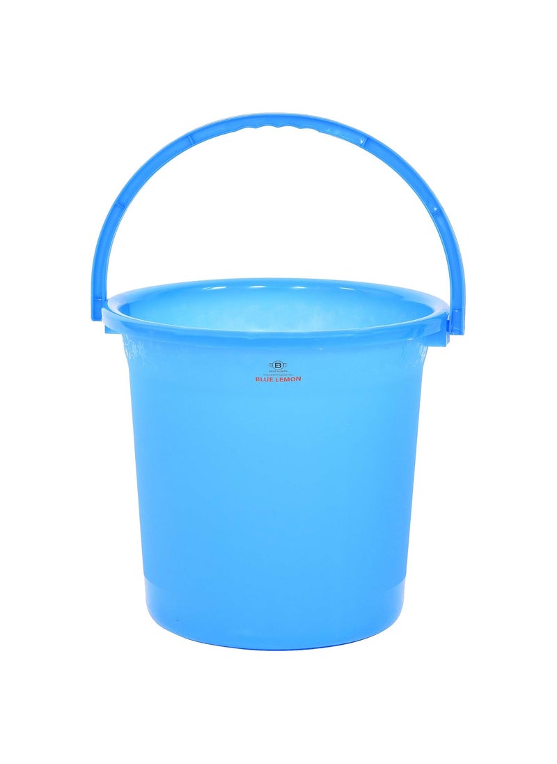 Blue Lemon Plastic Bucket with Bathroom Mug Set Multicolour Bucket16 LTR Mug15 LTR 2 Pieces