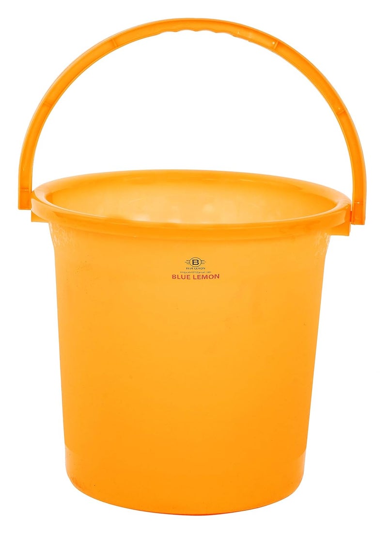 Blue Lemon Plastic Bucket with Bathroom Mug Set Multicolour Bucket16 LTR Mug15 LTR 2 Pieces