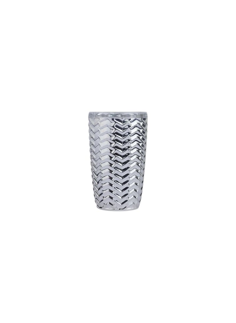 BELIRAM Elegance Silver Clad Wine GlassPremium Bartending Double Wall Bar ToolsEasy Stirring Unbreakable Keeps Drinks Hot or Cold Set of 6