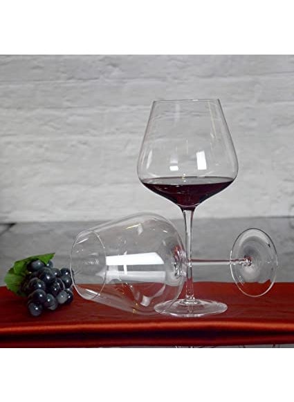 PrimeWorld Handblown Large Wine Glass500ml Set of 6pieces Crystal Clear Lead Free red White Wine Glass Scotch Glass Champagne Glass Cocktail Glass Perfect for Home Bars and Anniversary Parties