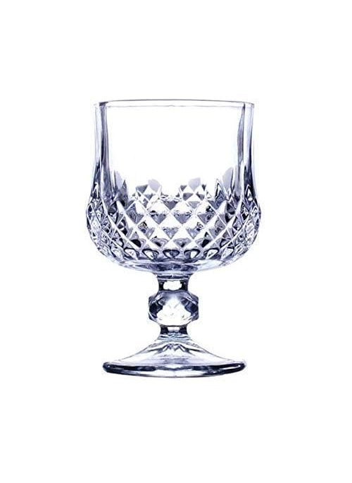 Cheshu Enterprise Classic White or Red Wine Glasses Premium Crystal Clear Diamond Cut Brandy Glass Perfect for Cocktail Mocktail Champagne Juice Whiskey Set of 3