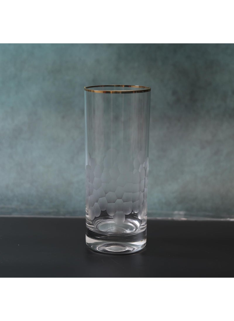 SMOKEY COCKTAIL Handmade Tall Crystal Glasses Set of 2 for Drinking Water Beer Soda Fresh Juice Wine Beer Cocktails and Mixed Drinks 425 ml
