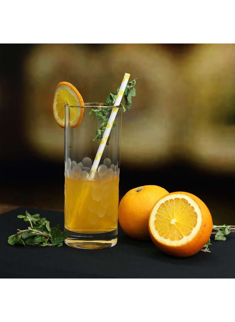 SMOKEY COCKTAIL Handmade Tall Crystal Glasses Set of 2 for Drinking Water Beer Soda Fresh Juice Wine Beer Cocktails and Mixed Drinks 425 ml