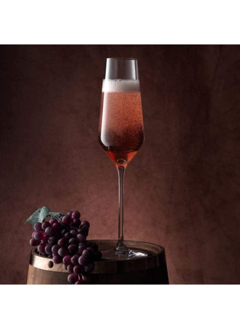 AUREUS Wine Glasses Champagne Brandy Big Stem Wine Glass 250 ML White Wine Red Wine Glasses for Party Restaurants Set of Champagne Glass 6