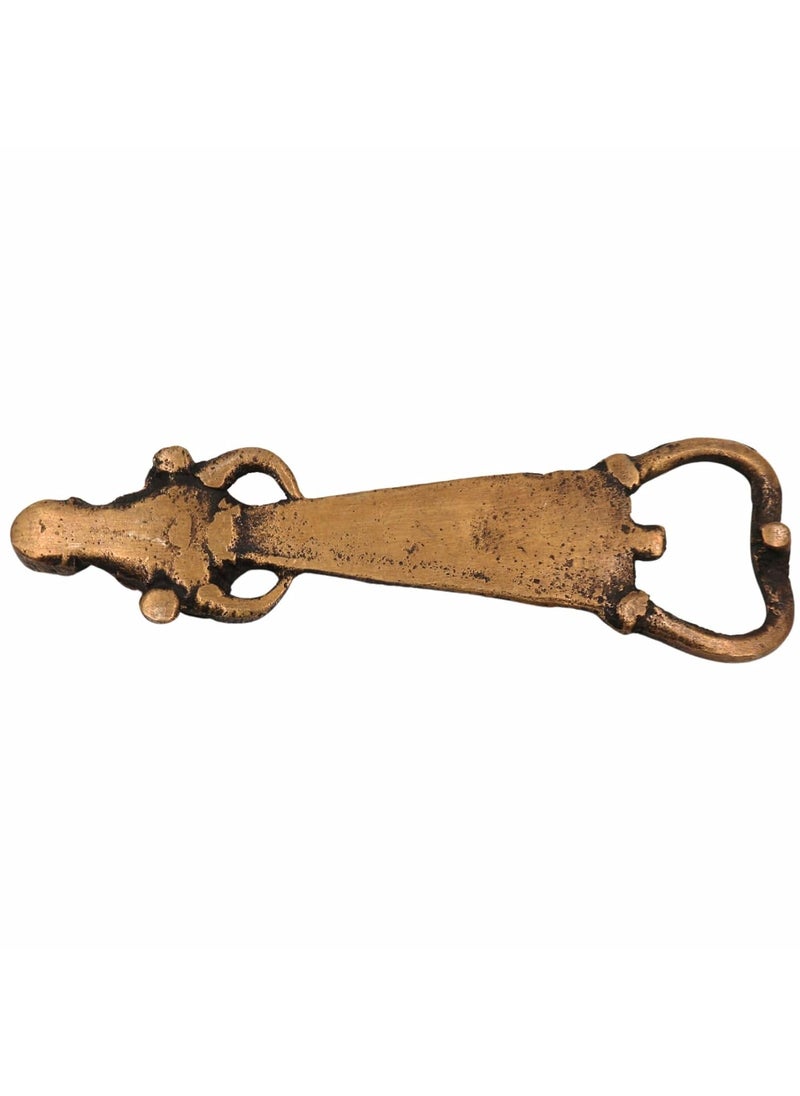 Bhunes Brass Bastar Art Bottle Opener Tribal Handmande OpenerGold 55 Inch 1 Piece