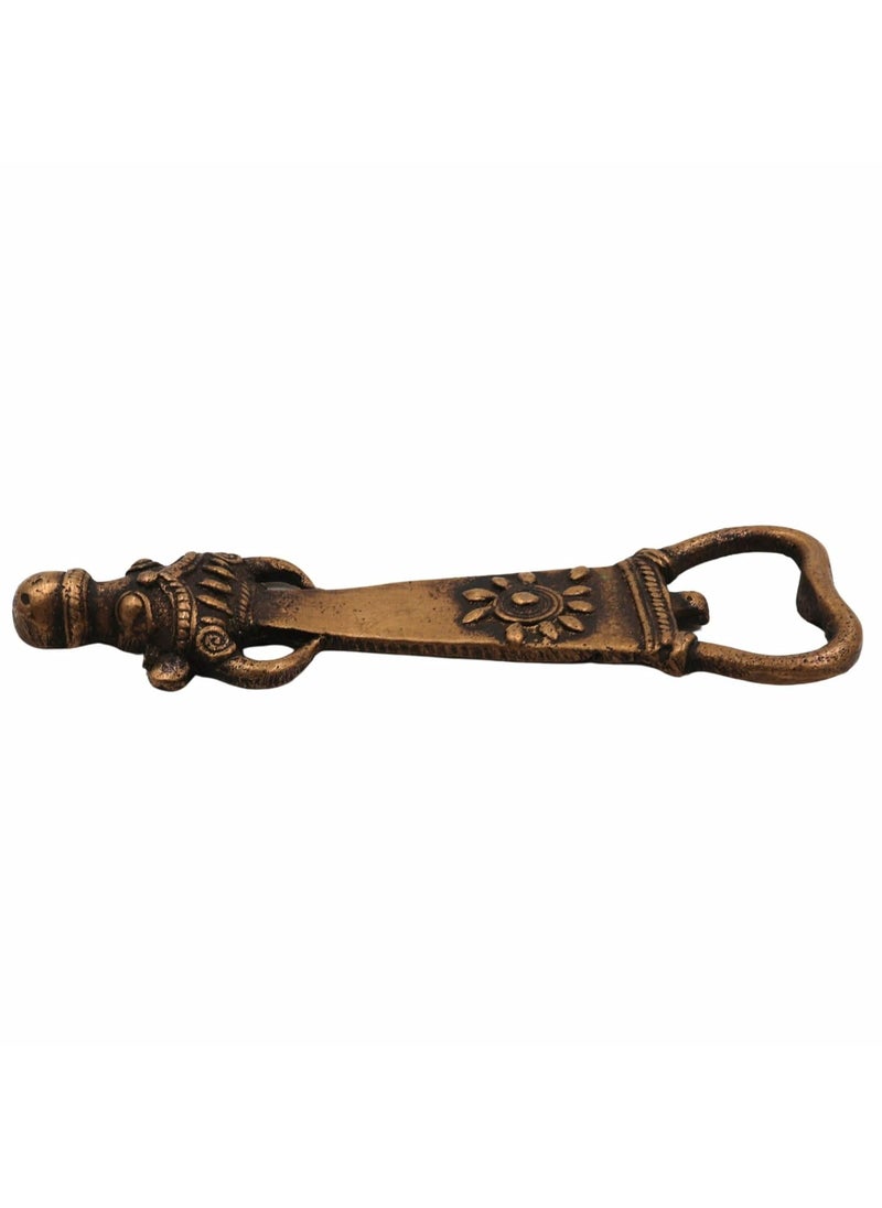 Bhunes Brass Bastar Art Bottle Opener Tribal Handmande OpenerGold 55 Inch 1 Piece