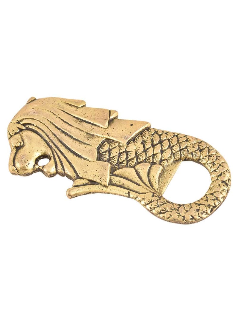 IndianShelf Merlion Lion Bottle Cap Opener Gold Bottle Openers Brass Beer Openers Farmhouse Dcor Items Portable Bar Set Cocktail Making Set