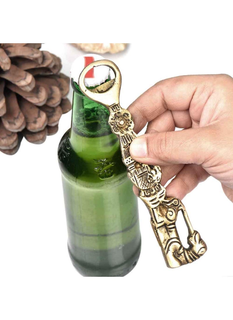 IndianShelf Soda Opener Dog and Elephant Head Bottle Opener Gold Brass Beer Opener Home Accessories Bar Accessories for Home Decor Gifts for Drinkers