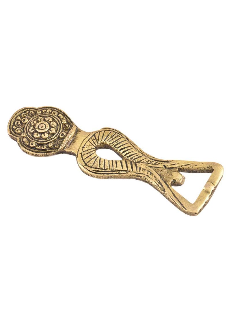 IndianShelf Engraved Floral Bottle Openers Gold Beer Bottle Openers Brass Heavy Duty Beer Bottle Opener Kitchen Tool Bar Gifts Set Cocktail Mixer