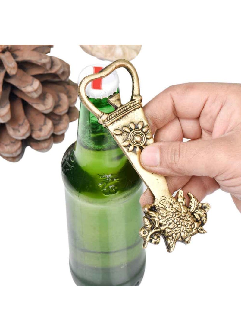IndianShelf Soda Opener Floral Bottle Openers Gold Brass Beer Bottle Opener Creative Gift Items Bar Gift Set Cocktail Accessories