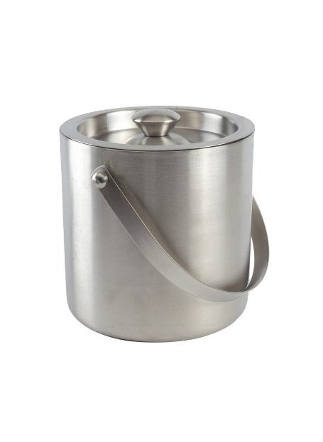 Dynore Stainless Steel Double Wall Ice Bucket 1500 ml with Wine Cooler 800 ml Set of 2
