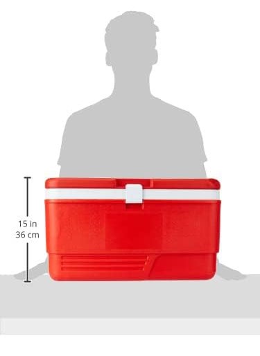 Divik 50 LTR Icebox Insulated Ice Bucket Multi Storage Ice Box for Travel Party Picnic Bar Ice Cubes Chiller for Cold Drinks Medical Purpose 1Pcs Red