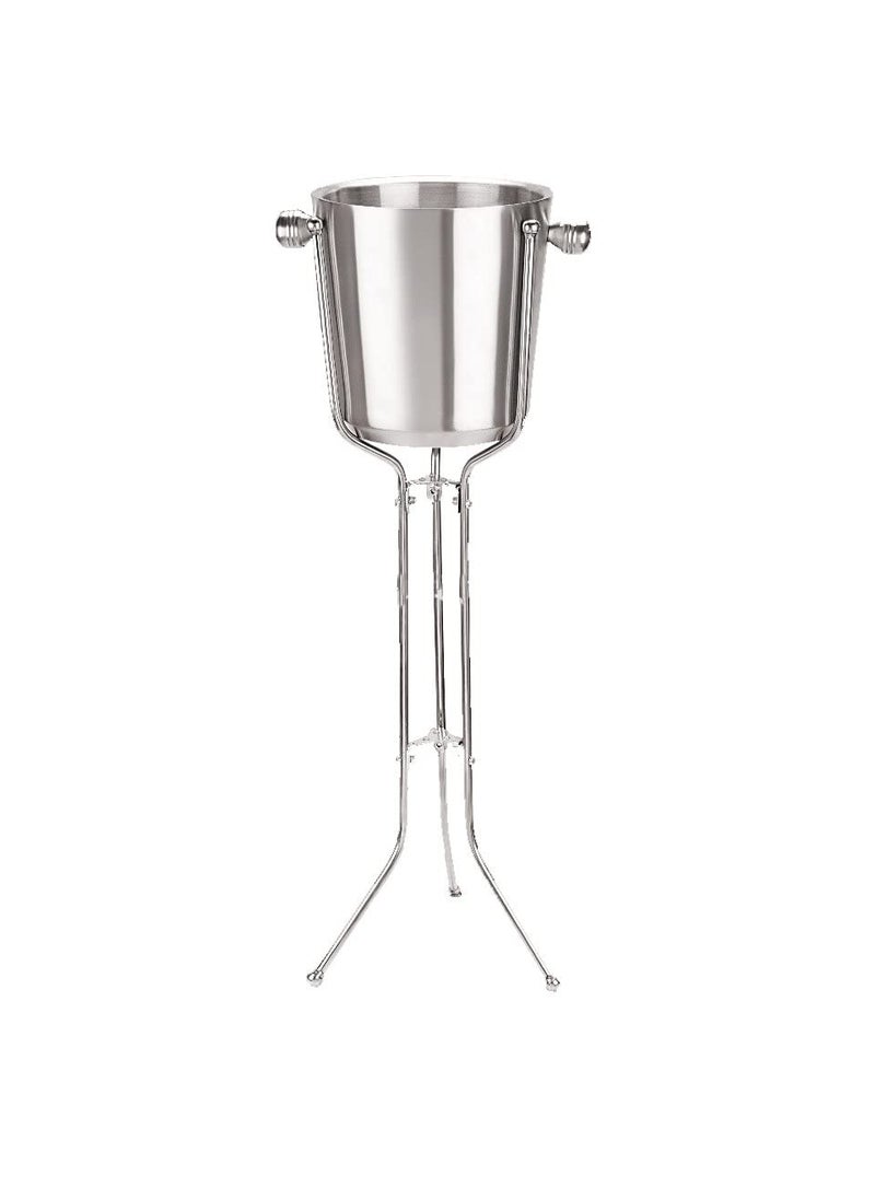 finality Champagne Bucket with Stand Royal Ethnic Stainless Steel Champagne Bucket Ice Bucket with Stand Wine Ice Cooler Ice Bucket with Stand 11 X 24 Inches Approx
