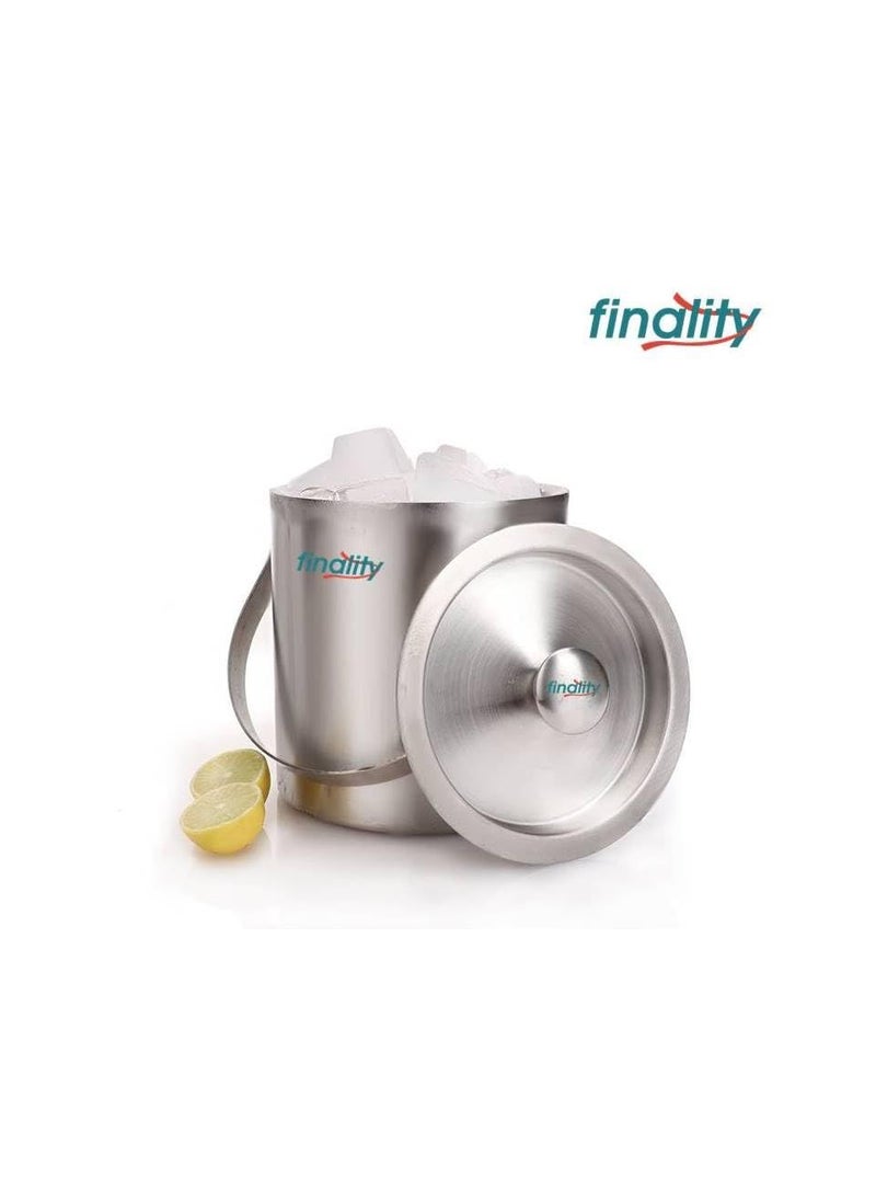 finality Double Walled Stainless Steel Insulated Ice Bucket with Lid 1 Liter Keeps Ice Cold for Long Hrs Great bar Tools for Home and bar Accessories Mini bar Wine