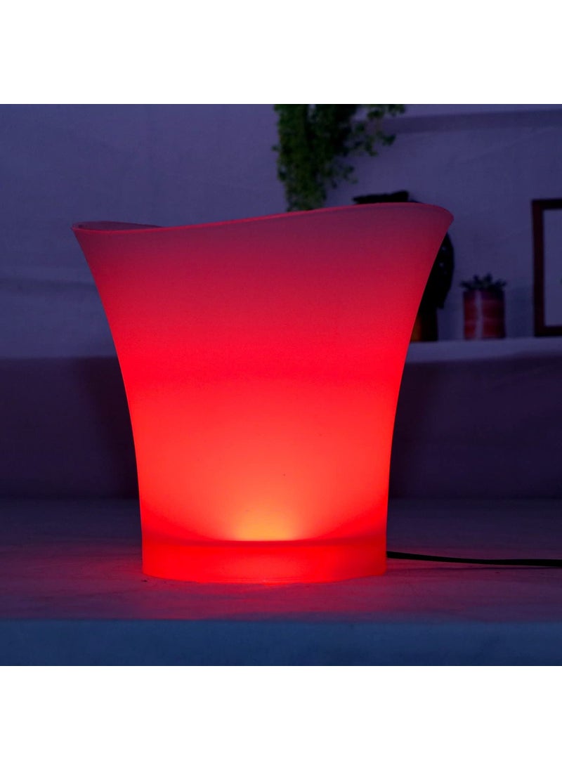 Ever Mall LED Lighted Ice Bucket Color Changing Drinking Wine Champagne Buckets for Party Home Weddings