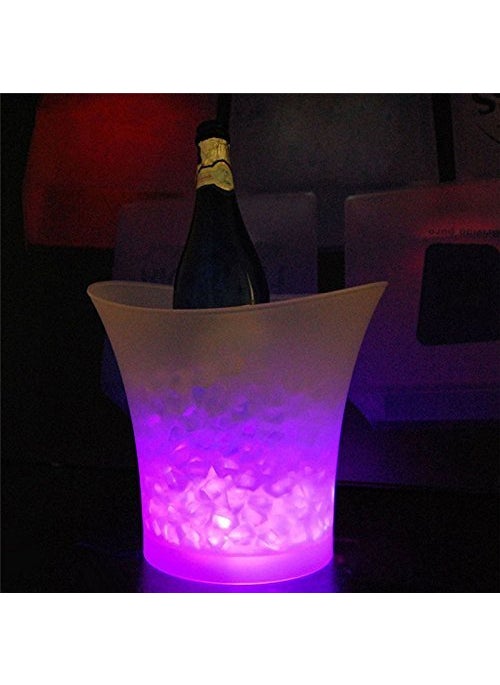 Ever Mall LED Lighted Ice Bucket Color Changing Drinking Wine Champagne Buckets for Party Home Weddings