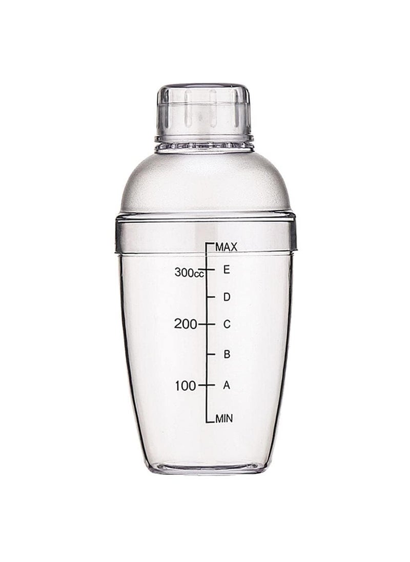 TCKW Unbreakable Acrylic Cocktail Shaker with Builtin Strainer Splash Guard Measurement Scale Durable Heat Frost Resistant Drink Mixer for Margaritas Mojitos Smoothies and Milk Tea 500 ML
