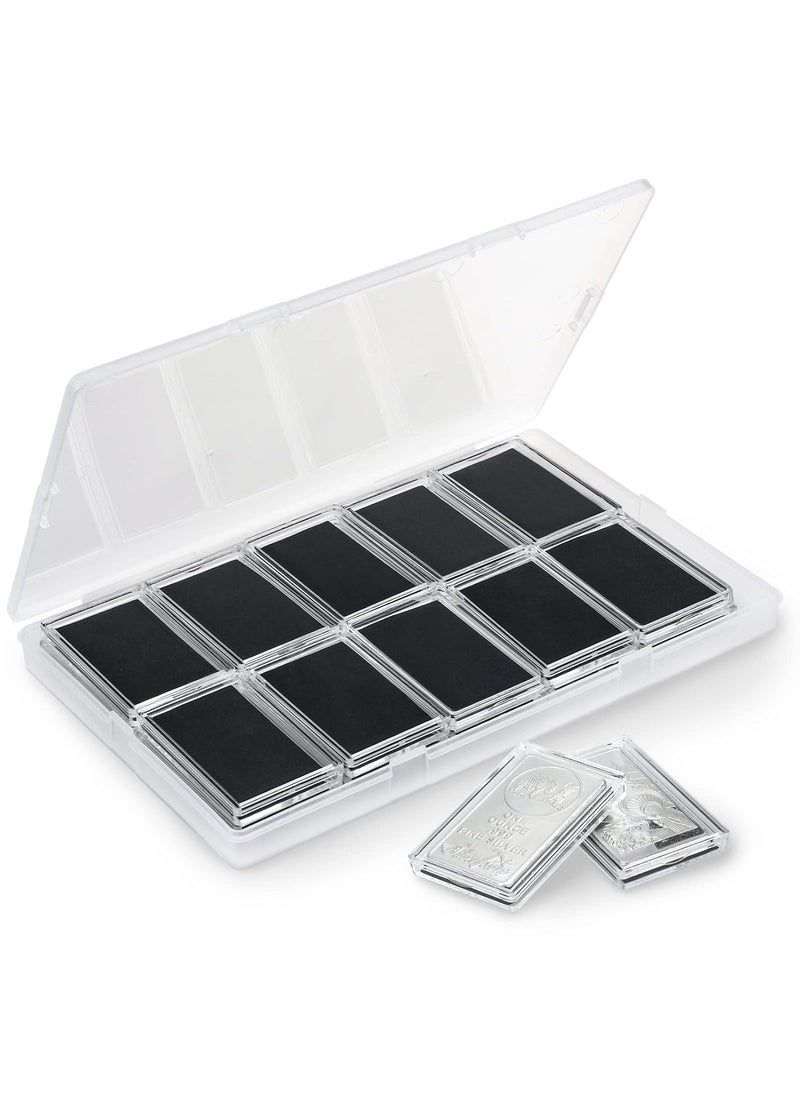 Yncotte 1 Oz Silver Bar Holder 20 Pcs Silver Bar Capsule Storage Bar Capsule Container for 1 Ounce Silver Bar