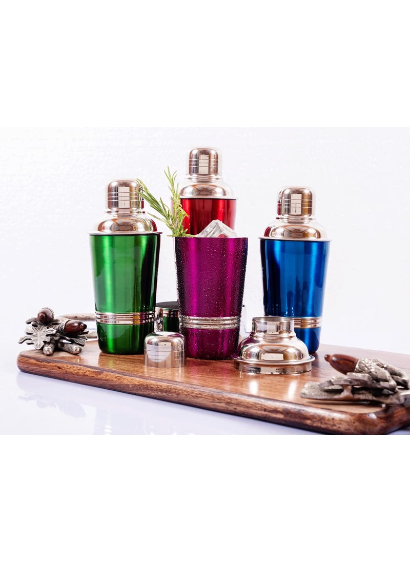 Set of 4 Cocktail Shakers Mini Shakers for Different Cocktails Bar Set