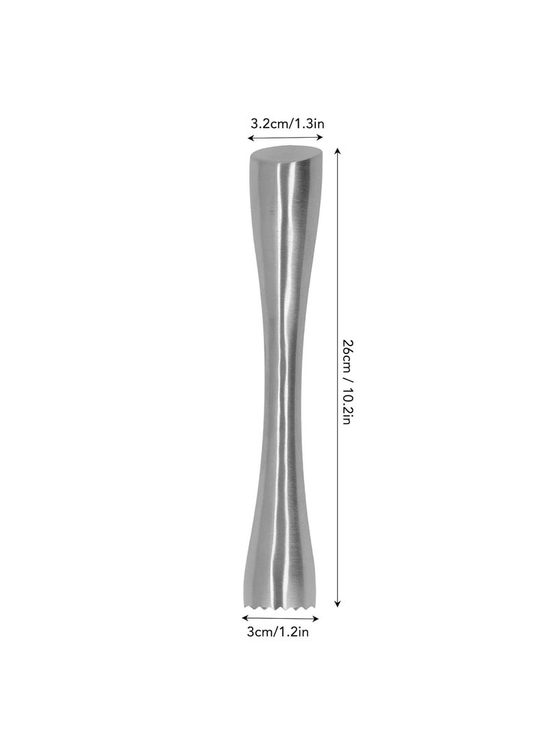 Rudra Export Stainless Steel Cocktail Muddler 10 Inches Mocktail Mojito Drinks Mixer Ice Crusher Bartender Kit for Home and Bar Accessories