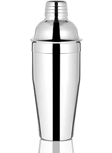 Dynore Stainless Steel 6 Pcs Multiutility Bar SetBar Accessories Fork Bar Spoon Delux Cocktail Shaker 750 ml Black PVC Muddler Cocktail Strainer Tall Peg Measure 3060 ml 1 Pour Spout
